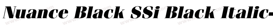 Nuance Black SSi Black Italic字体转换